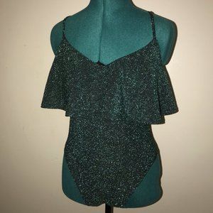 Emerald Green Glitter ZARA Bodysuit
